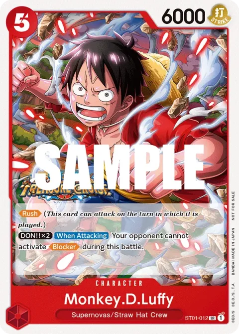 Carte One Piece Monkey.D.Luffy ST01-012 · parallèle 4, extension Cartes promo