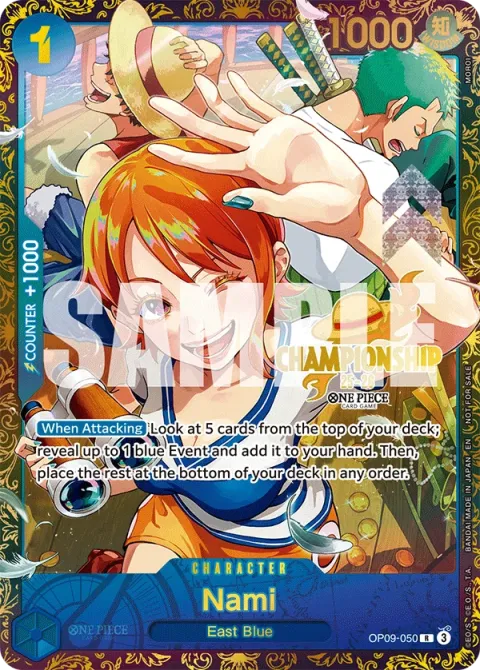 Carte One Piece Nami OP09-050 · parallèle 2, extension Cartes promo