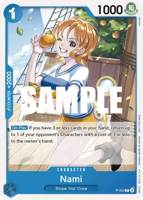 Carte One Piece Nami P-053, extension Cartes promo