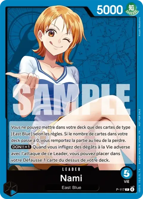 Carte One Piece Nami P-117, extension Cartes promo