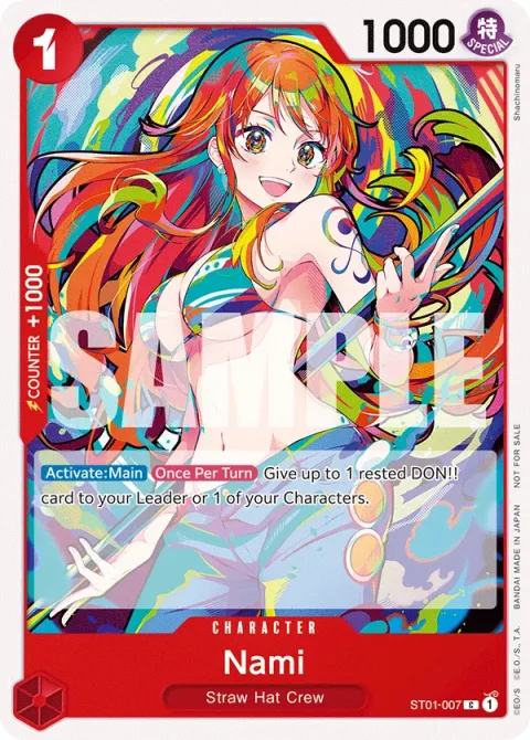 Carte One Piece Nami ST01-007 · parallèle 4, extension Cartes promo