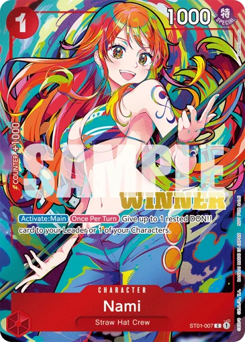 Carte One Piece Nami ST01-007 · parallèle 5, extension Cartes promo