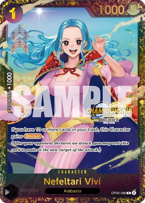 Carte One Piece Nefeltari Vivi OP05-086 · parallèle, extension Cartes promo