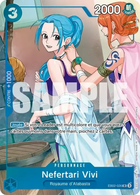 Carte One Piece Nefertari Vivi EB02-026 · parallèle 2, extension Cartes promo
