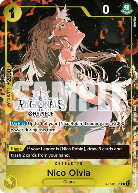 Carte One Piece Nico Olvia OP09-106 · parallèle 4, extension Cartes promo