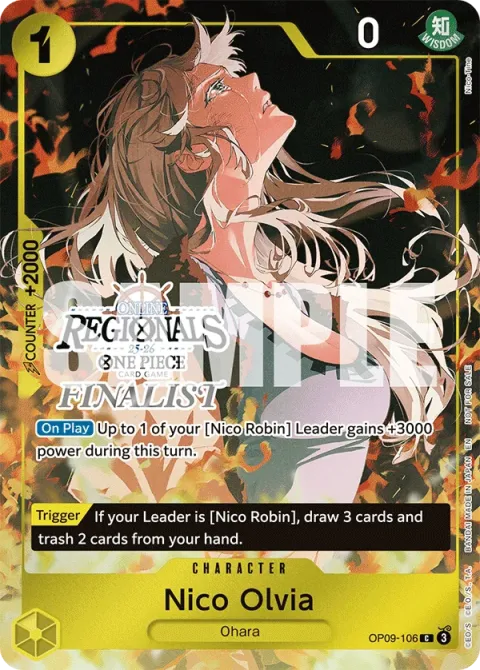 Carte One Piece Nico Olvia OP09-106 · parallèle 5, extension Cartes promo