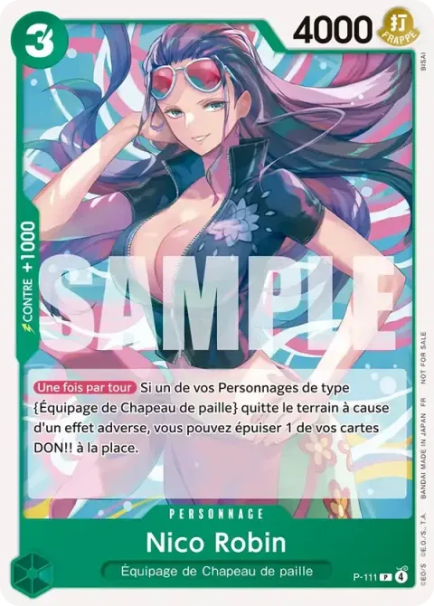 Carte One Piece Nico Robin P-111, extension Cartes promo