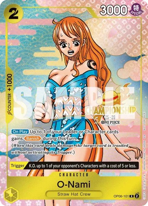 Carte One Piece O-Nami OP06-101 · parallèle 4, extension Cartes promo