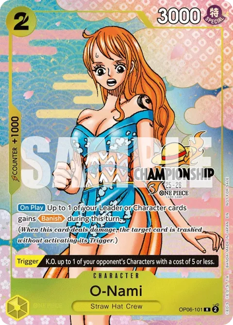 Carte One Piece O-Nami OP06-101 · parallèle 5, extension Cartes promo
