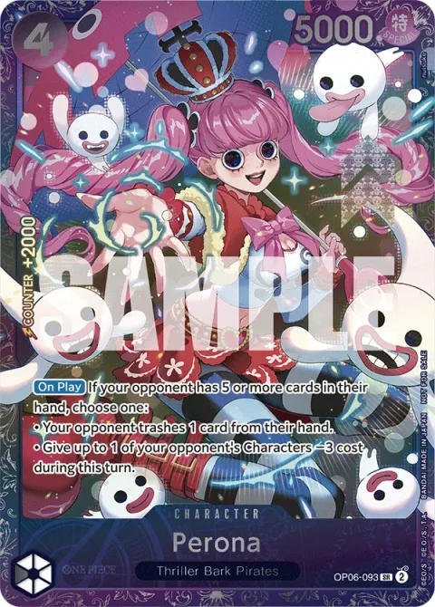 Carte One Piece Perona OP06-093 · parallèle 3, extension Cartes promo