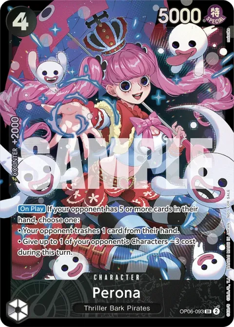 Carte One Piece Perona OP06-093 · parallèle 4, extension Cartes promo