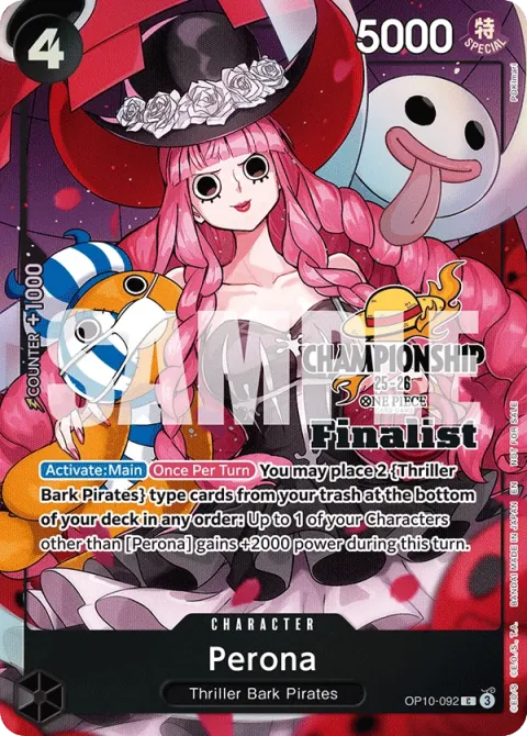 Carte One Piece Perona OP10-092 · parallèle 2, extension Cartes promo