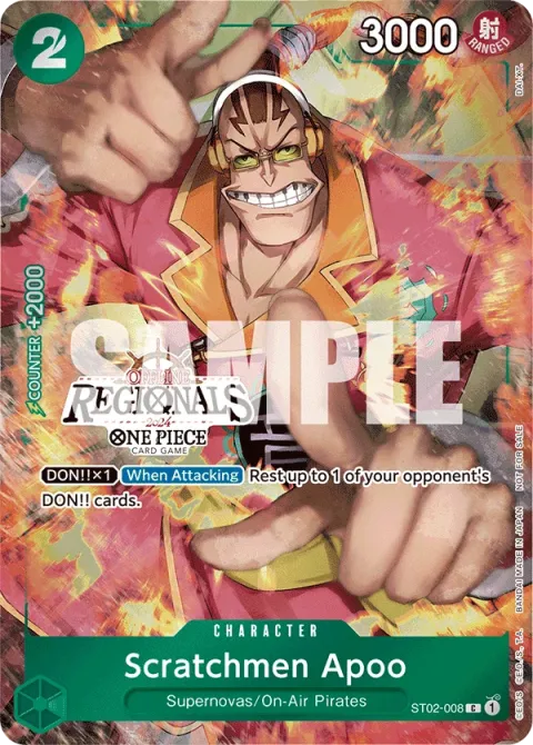 Carte One Piece Scratchmen Apoo ST02-008 · parallèle, extension Cartes promo