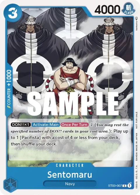 Carte One Piece Sentomaru ST03-007 · parallèle, extension Cartes promo