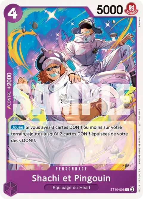 Carte One Piece Shachi et Pingouin ST10-008 · parallèle, extension Cartes promo