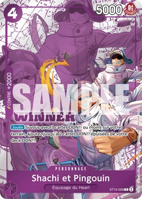 Carte One Piece Shachi et Pingouin ST10-008 · parallèle 2, extension Cartes promo