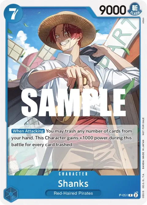 Carte One Piece Shanks P-051, extension Cartes promo