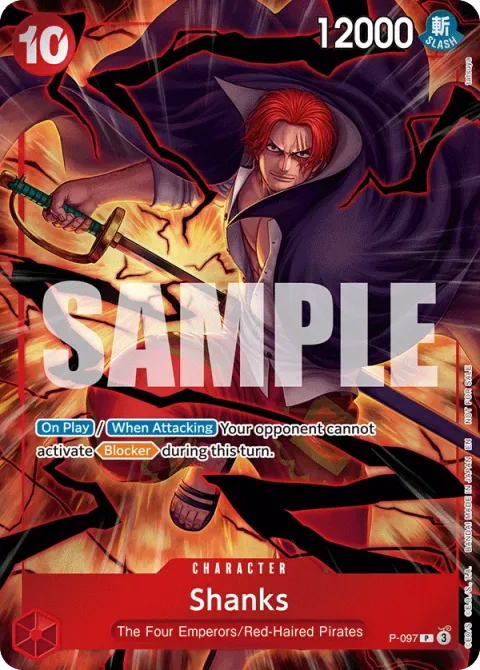 Carte One Piece Shanks P-097, extension Cartes promo