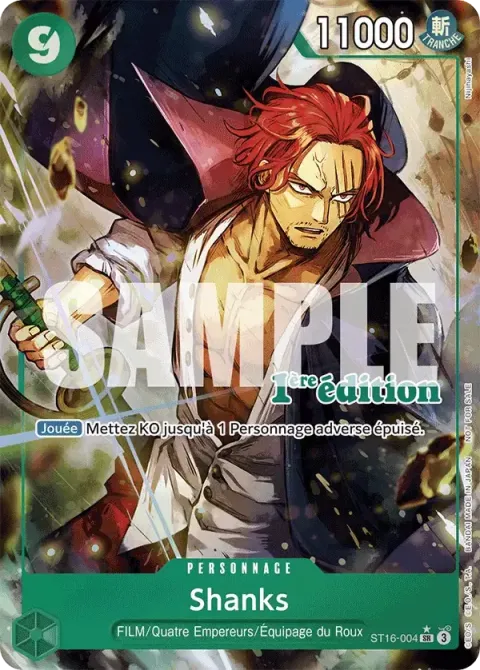 Carte One Piece Shanks ST16-004 · parallèle 2, extension Cartes promo