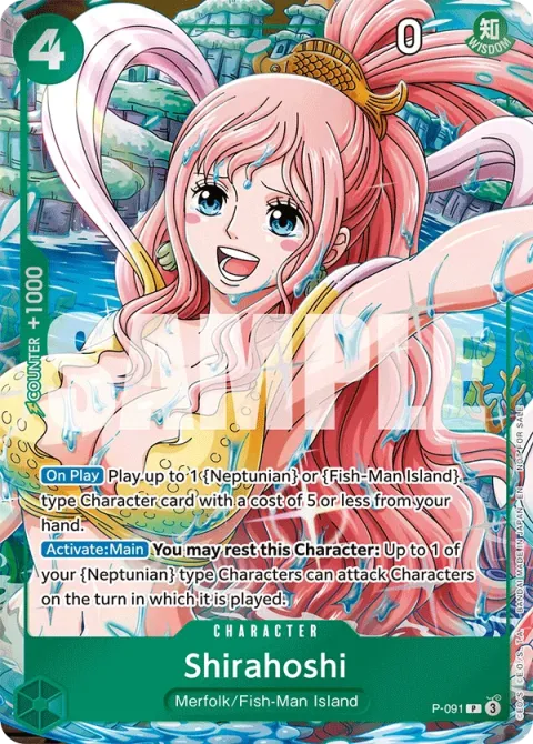 Carte One Piece Shirahoshi P-091, extension Cartes promo