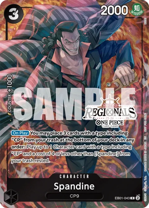 Carte One Piece Spandine EB01-043 · parallèle, extension Cartes promo