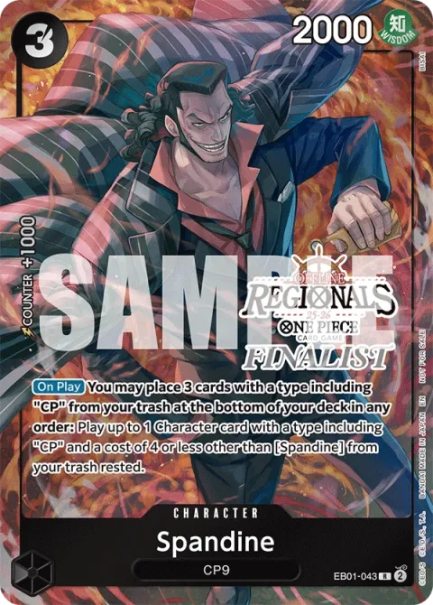 Carte One Piece Spandine EB01-043 · parallèle 2, extension Cartes promo