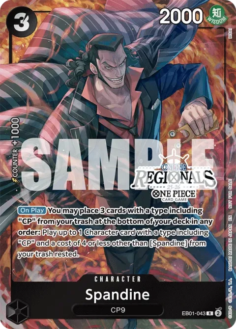 Carte One Piece Spandine EB01-043 · parallèle 4, extension Cartes promo