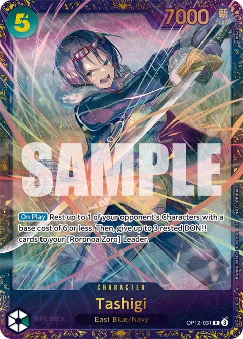 Carte One Piece Tashigi OP12-031 · parallèle 2, extension Cartes promo