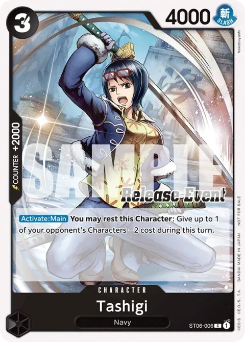 Carte One Piece Tashigi ST06-006 · parallèle 3, extension Cartes promo