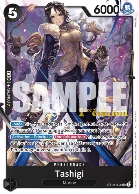 Carte One Piece Tashigi ST19-003 · parallèle, extension Cartes promo