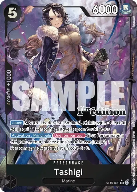 Carte One Piece Tashigi ST19-003 · parallèle 2, extension Cartes promo