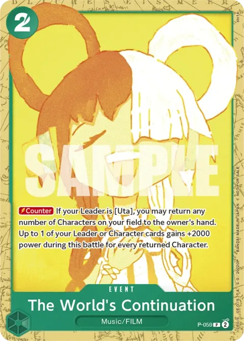 Carte One Piece The World’s Continuation P-059, extension Cartes promo