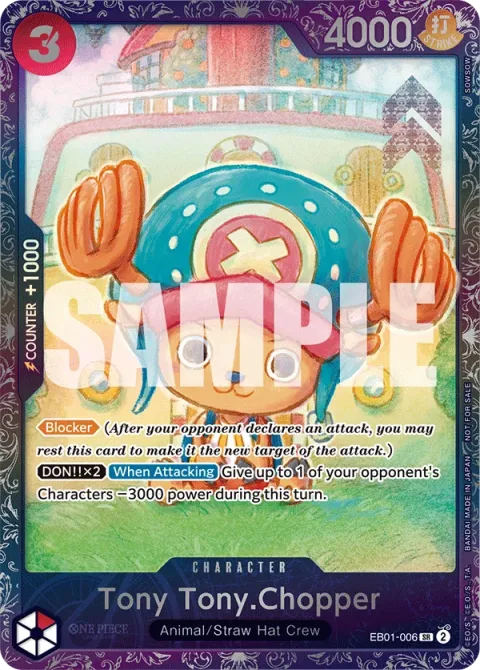 Carte One Piece Tony Tony.Chopper EB01-006 · parallèle 3, extension Cartes promo