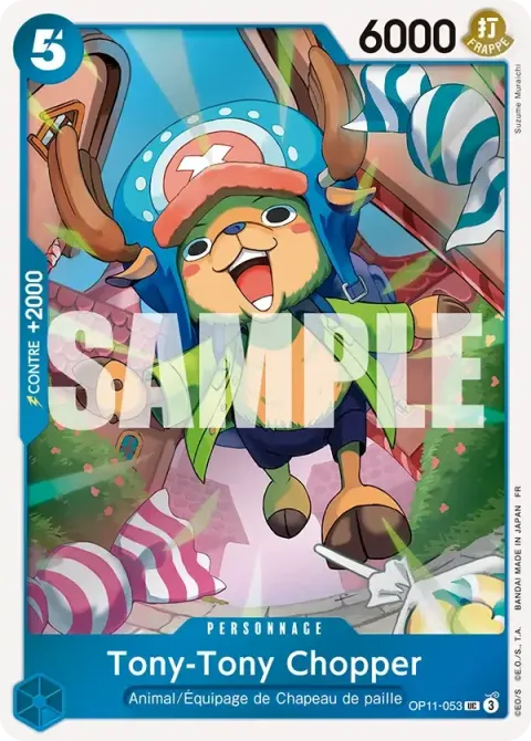 Carte One Piece Tony-Tony Chopper OP11-053 · parallèle, extension Cartes promo