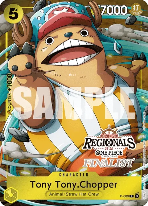 Carte One Piece Tony Tony.Chopper P-089 · parallèle, extension Cartes promo