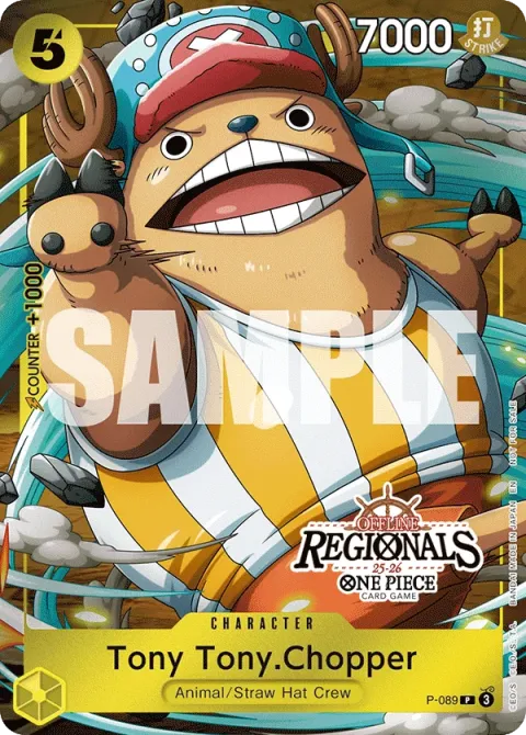 Carte One Piece Tony Tony.Chopper P-089, extension Cartes promo