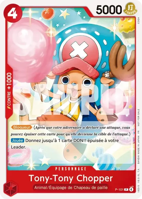 Carte One Piece Tony-Tony Chopper P-101, extension Cartes promo