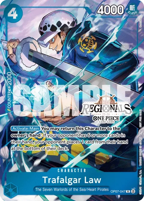 Carte One Piece Trafalgar Law OP07-047 · parallèle 2, extension Cartes promo