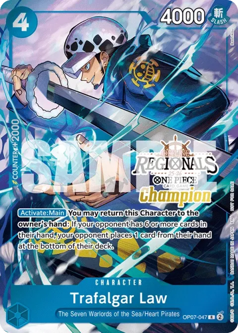 Carte One Piece Trafalgar Law OP07-047 · parallèle 4, extension Cartes promo