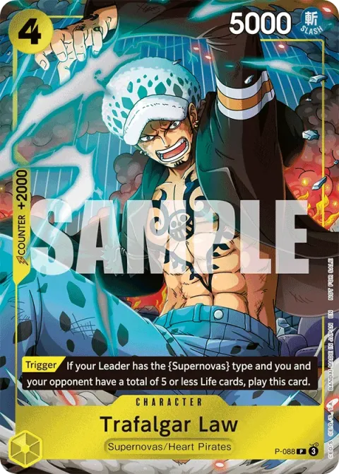 Carte One Piece Trafalgar Law P-088, extension Cartes promo