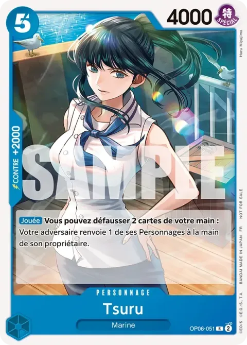 Carte One Piece Tsuru OP06-051 · parallèle, extension Cartes promo