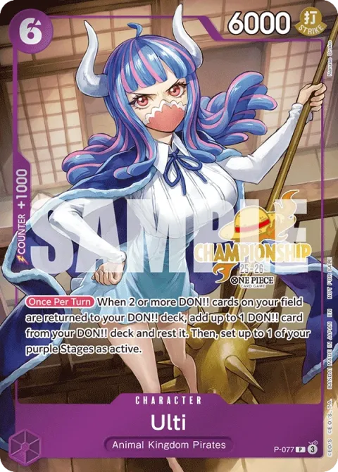 Carte One Piece Ulti P-077 · parallèle, extension Cartes promo