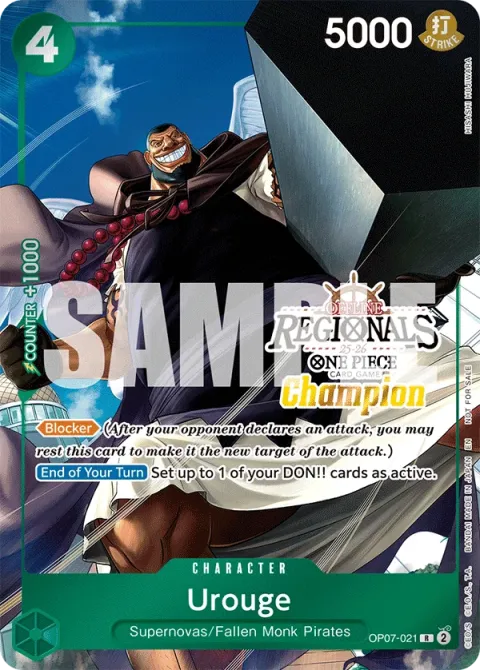 Carte One Piece Urouge OP07-021 · parallèle 4, extension Cartes promo