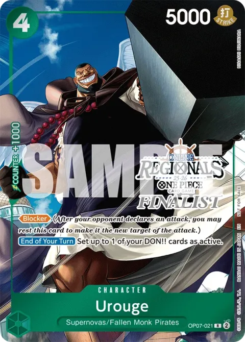 Carte One Piece Urouge OP07-021 · parallèle 6, extension Cartes promo