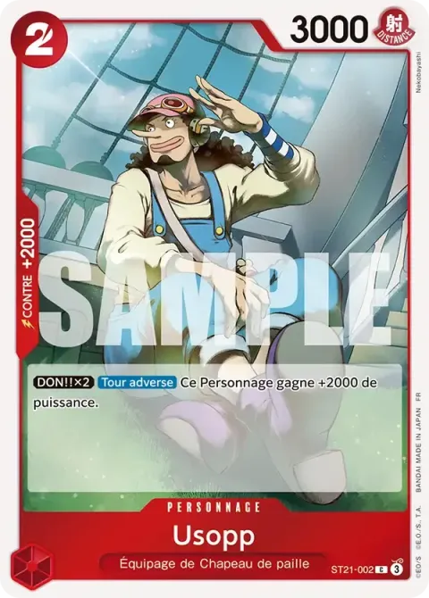 Carte One Piece Usopp ST21-002 · parallèle 2, extension Cartes promo