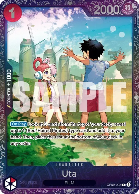 Carte One Piece Uta OP09-002 · parallèle 2, extension Cartes promo
