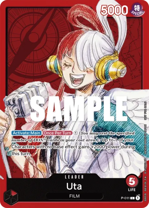 Carte One Piece Uta P-011, extension Cartes promo