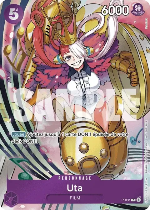 Carte One Piece Uta P-031, extension Cartes promo