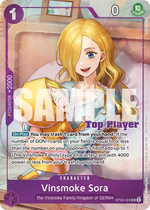 Carte One Piece Vinsmoke Sora OP06-063 · parallèle 2, extension Cartes promo