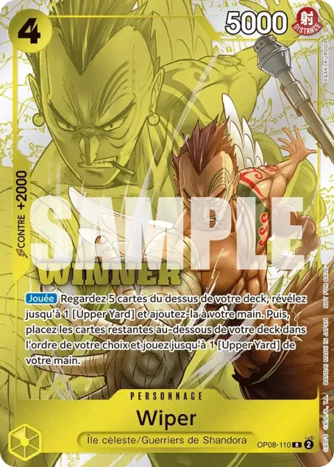Carte One Piece Wiper OP08-110 · parallèle 2, extension Cartes promo